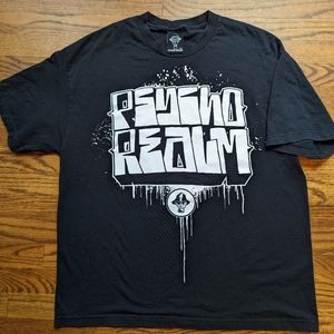 Vintage Psycho Realm XL shirt graffiti lettering design